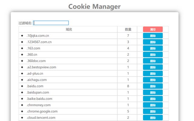 Cookies Manager  from Chrome web store to be run with OffiDocs Chromium online