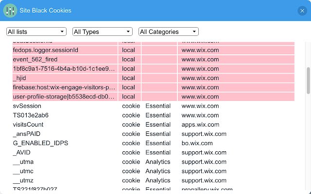 Cookies Scanner  from Chrome web store to be run with OffiDocs Chromium online