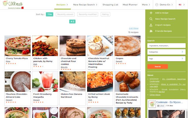 COOKmate din magazinul web Chrome va fi rulat cu OffiDocs Chromium online