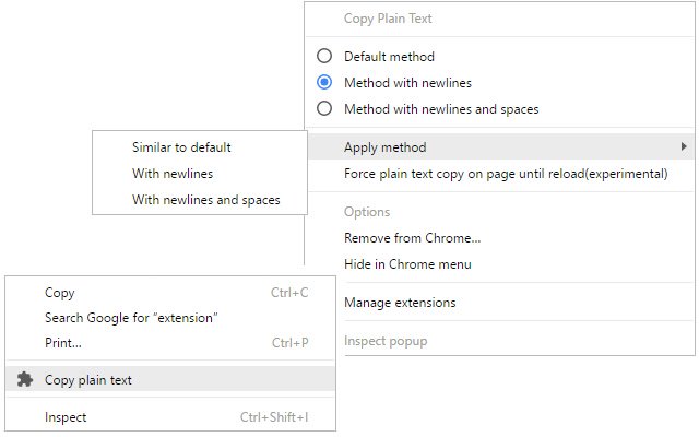 Copy Plain Text  from Chrome web store to be run with OffiDocs Chromium online