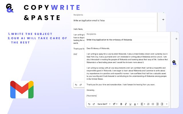 Copywrite  Paste AI writing Assistant  from Chrome web store to be run with OffiDocs Chromium online