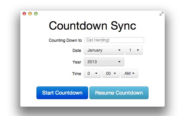 Countdown Sync  from Chrome web store to be run with OffiDocs Chromium online