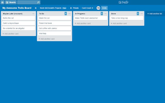 Kira untuk Trello daripada kedai web Chrome untuk dijalankan dengan OffiDocs Chromium dalam talian