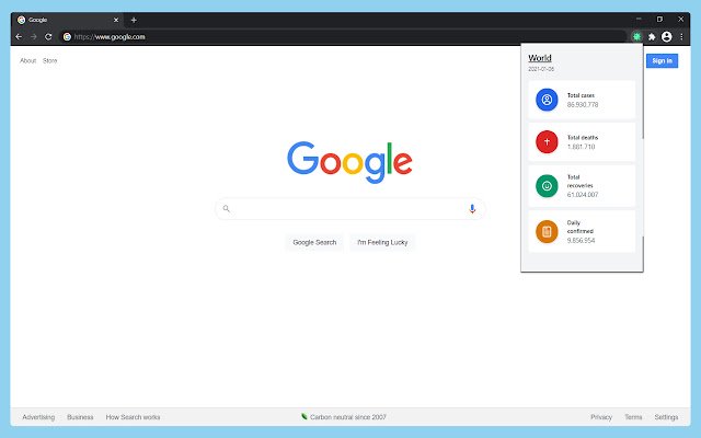 Covid19 Tracker  from Chrome web store to be run with OffiDocs Chromium online