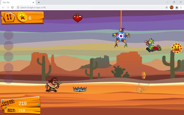 Cowboy Dash Runner Game  from Chrome web store to be run with OffiDocs Chromium online