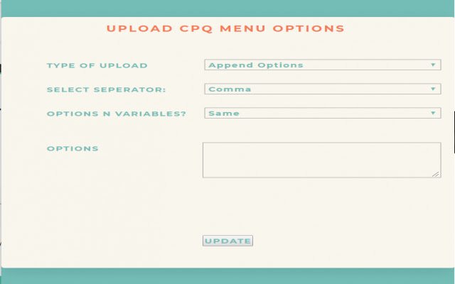 CPQ Menu Loader da Chrome Web Store para ser executado com OffiDocs Chromium online