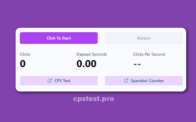 CPS Test Pro Clicks Per Second Test  from Chrome web store to be run with OffiDocs Chromium online