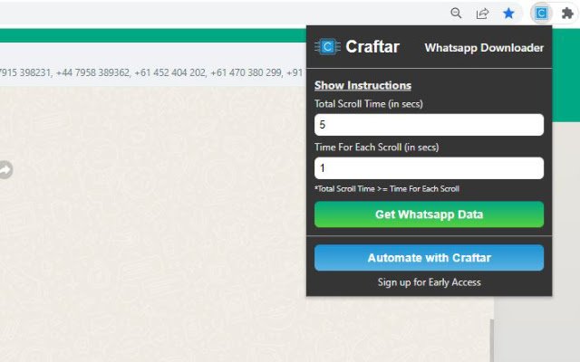 Craftar: Chat Downloader  from Chrome web store to be run with OffiDocs Chromium online