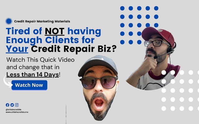 Credit Repair Marketing  from Chrome web store to be run with OffiDocs Chromium online