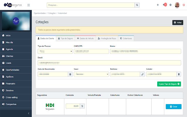 CRMSeguros  from Chrome web store to be run with OffiDocs Chromium online