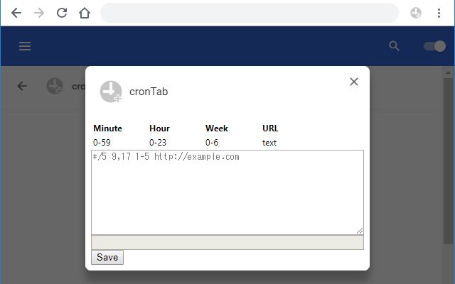 cronTab  from Chrome web store to be run with OffiDocs Chromium online