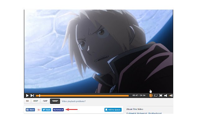 CrunchyRoll MyAnimeLinker  from Chrome web store to be run with OffiDocs Chromium online