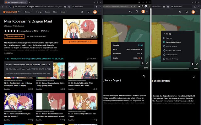 Crunchyroll With Better Seasons  from Chrome web store to be run with OffiDocs Chromium online