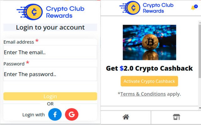 Crypto Club Rewards  from Chrome web store to be run with OffiDocs Chromium online