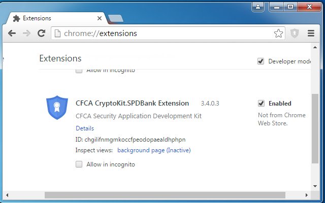 CryptoKit.SPDBank Extension  from Chrome web store to be run with OffiDocs Chromium online