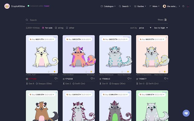 CryptoKitties Dark Mode  from Chrome web store to be run with OffiDocs Chromium online