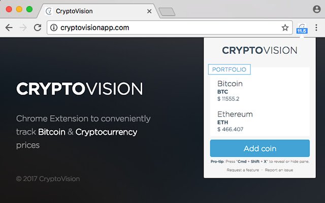 CryptoVision Portfolio Tracker  from Chrome web store to be run with OffiDocs Chromium online