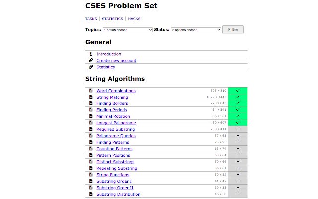 CSES Problem Set Filter  from Chrome web store to be run with OffiDocs Chromium online