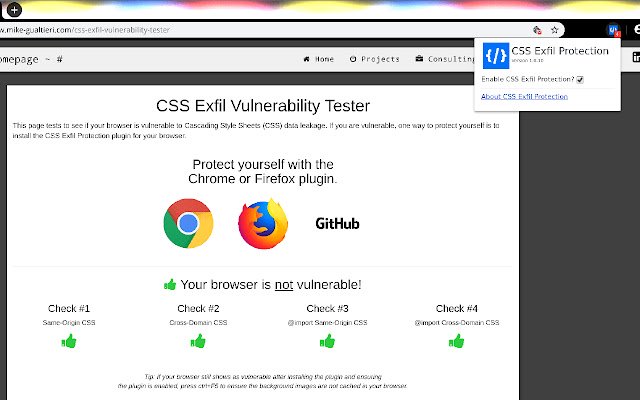 CSS Exfil Protection  from Chrome web store to be run with OffiDocs Chromium online