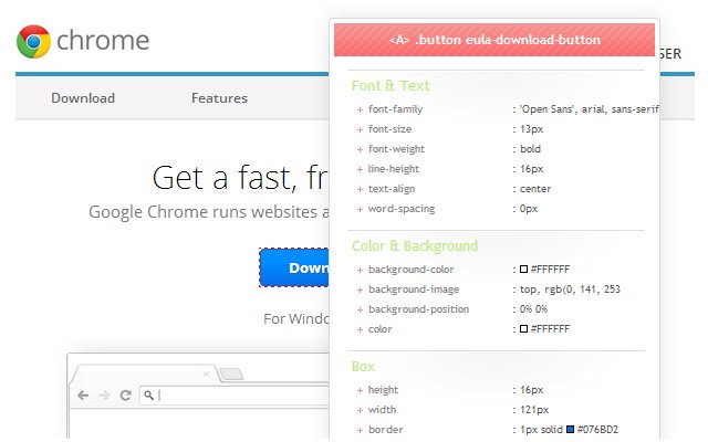 CSSViewer daripada kedai web Chrome untuk dijalankan dengan OffiDocs Chromium dalam talian