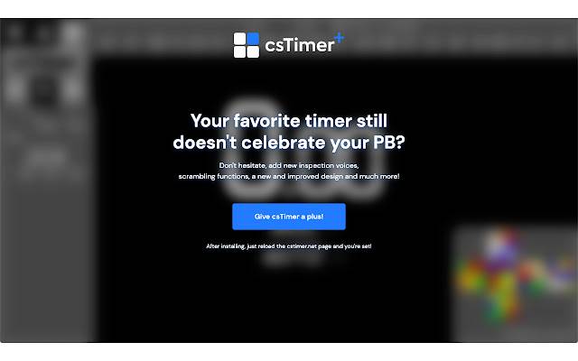 csTimer+ mula sa Chrome web store na tatakbo sa OffiDocs Chromium online