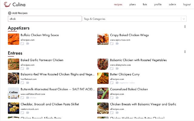 Culina  from Chrome web store to be run with OffiDocs Chromium online