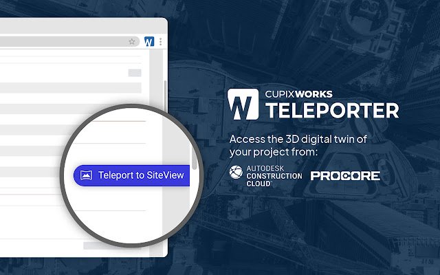 CupixWorks Teleporter  from Chrome web store to be run with OffiDocs Chromium online
