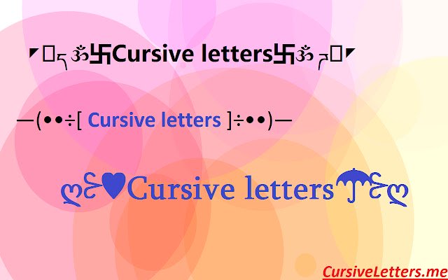 Cursive letters  from Chrome web store to be run with OffiDocs Chromium online