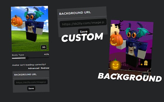 Custom Background Roblox  from Chrome web store to be run with OffiDocs Chromium online