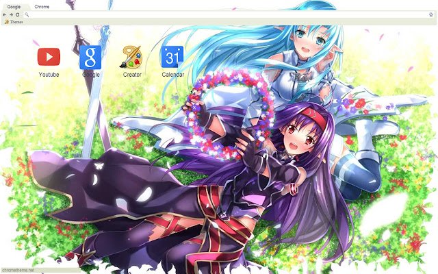 Cute Anime Girl theme1366x768  from Chrome web store to be run with OffiDocs Chromium online