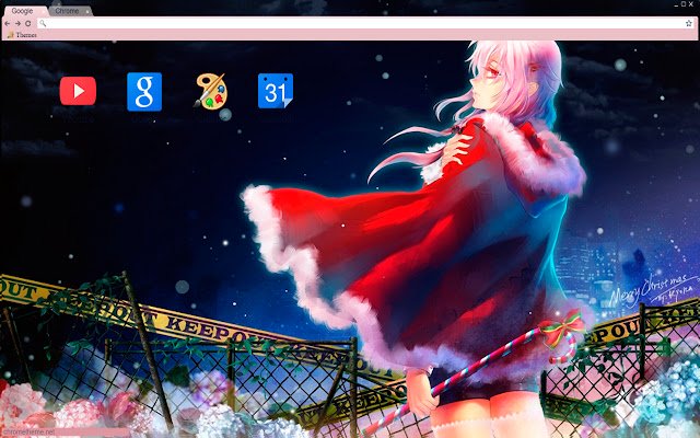 Cute christmas girl theme 1366x768  from Chrome web store to be run with OffiDocs Chromium online