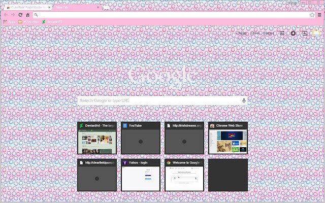 Cute Pixel Pastel Easter Egg Chrome Theme  from Chrome web store to be run with OffiDocs Chromium online