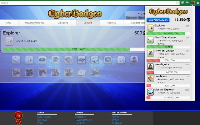 Cyber Badges  from Chrome web store to be run with OffiDocs Chromium online