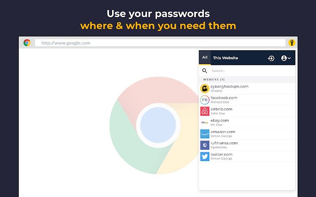 CyberGhost: Password Manager  from Chrome web store to be run with OffiDocs Chromium online