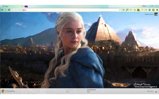 Daenerys Targaryen : Game of Thrones Season 5  from Chrome web store to be run with OffiDocs Chromium online