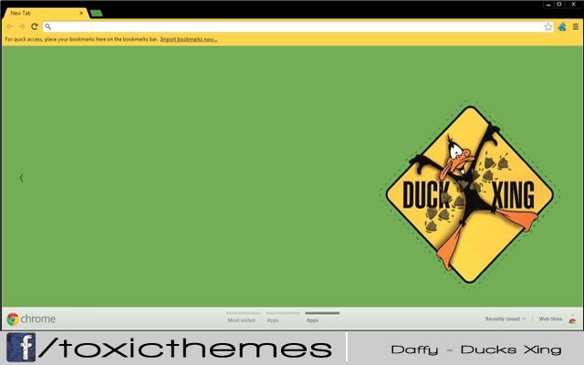 Daffy Duck Duck Xing van toxic uit de Chrome-webwinkel voor gebruik met OffiDocs Chromium online