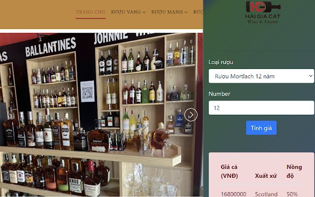 Da Nang foreign wine Hai Gia Cat  from Chrome web store to be run with OffiDocs Chromium online