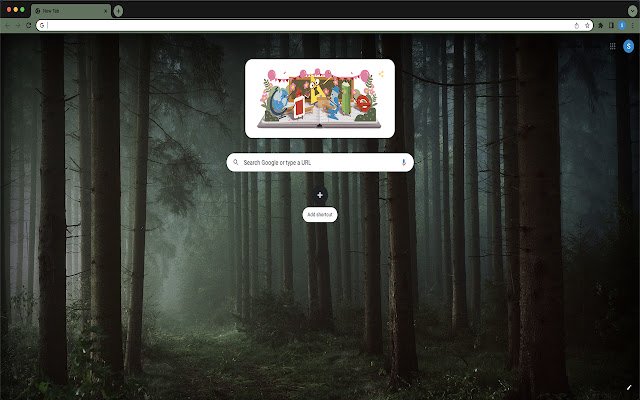 Dark Forest Road Theme  from Chrome web store to be run with OffiDocs Chromium online