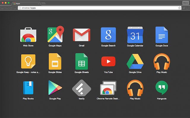 Dark Theme v3  from Chrome web store to be run with OffiDocs Chromium online