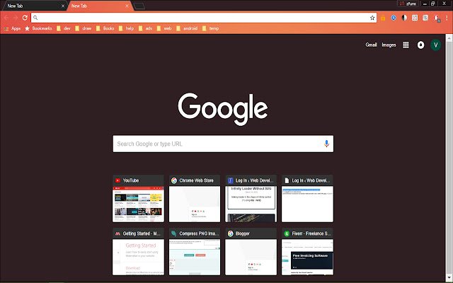 Dark Theme with Crimson Toolbar  from Chrome web store to be run with OffiDocs Chromium online