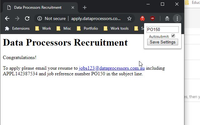 Data Processors Recruitment Solution  from Chrome web store to be run with OffiDocs Chromium online