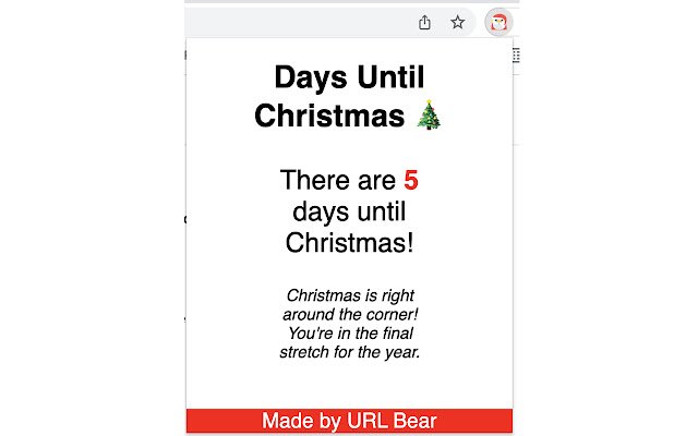 Days Until Christmas  from Chrome web store to be run with OffiDocs Chromium online