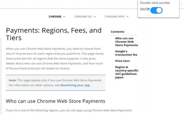 d_click scroll  from Chrome web store to be run with OffiDocs Chromium online