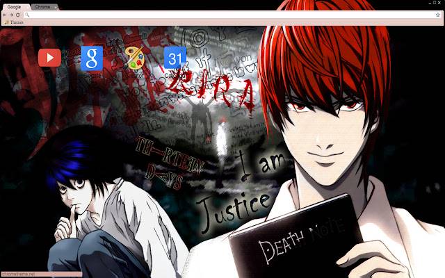 Death Note Kira und L Theme 1920x1080 aus dem Chrome Web Store zur Ausführung mit OffiDocs Chromium online