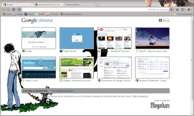 Death Note Theme (L Version)  from Chrome web store to be run with OffiDocs Chromium online