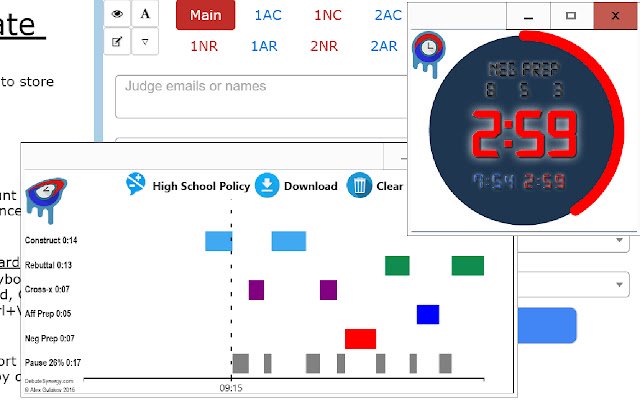 Debate Timer Chrome Mobile App  from Chrome web store to be run with OffiDocs Chromium online