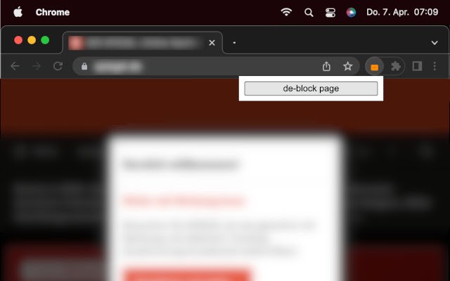 de blocker  from Chrome web store to be run with OffiDocs Chromium online