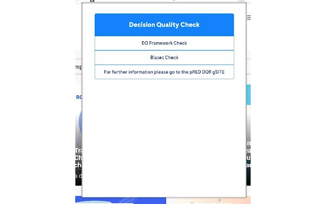 Decision Quality Check  from Chrome web store to be run with OffiDocs Chromium online