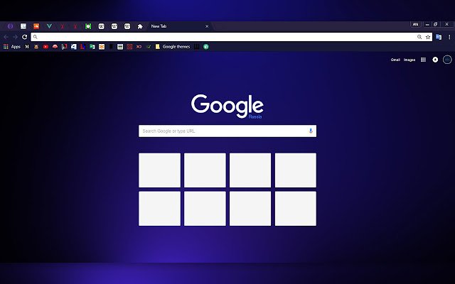 Deep blue theme  from Chrome web store to be run with OffiDocs Chromium online