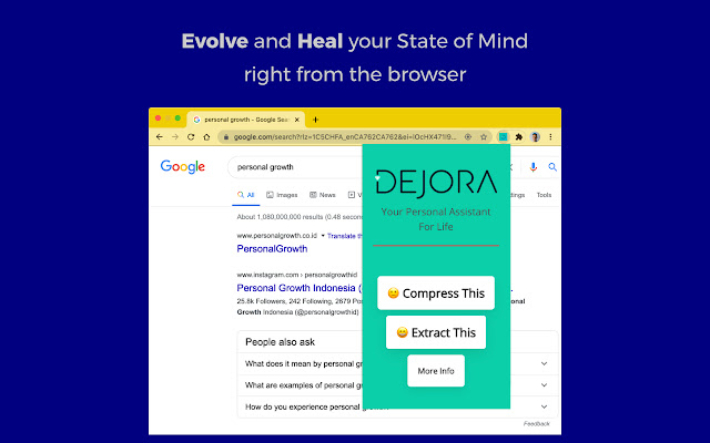 Dejora, Your Personal Assistant For Life  from Chrome web store to be run with OffiDocs Chromium online